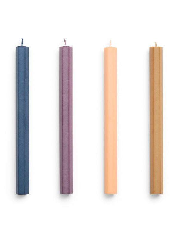 Velas Hexagon - Conjunto de 4 Dark