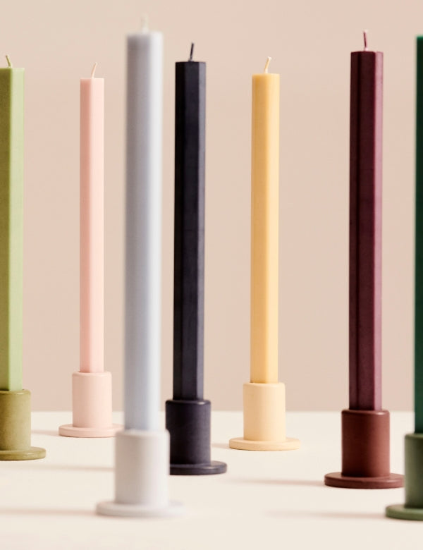 Velas Hexagon - Conjunto de 4 Dark