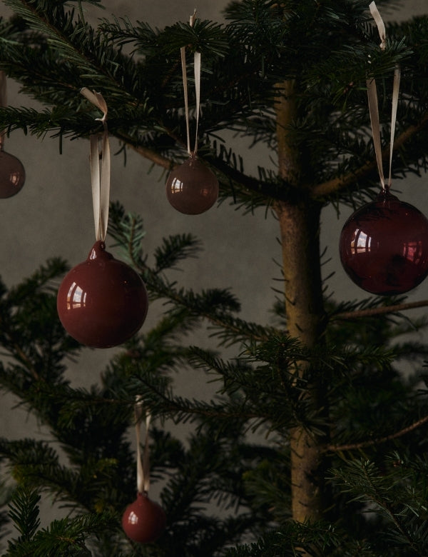 Christmas Glass Balls - Set of 3 - Size Large
