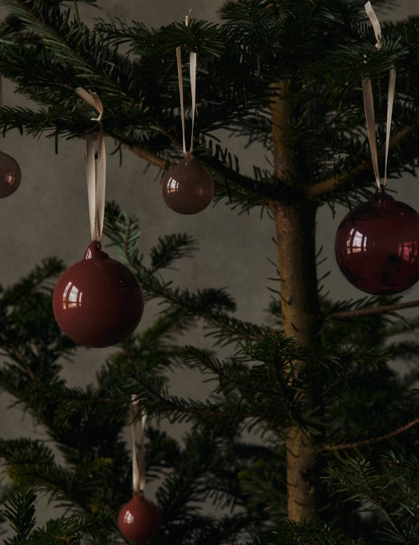 Christmas Glass Balls - Set of 3 - Size Small