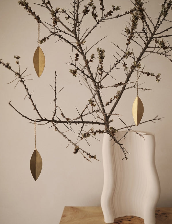 Ornamentos Leaf — Conjunto de 4