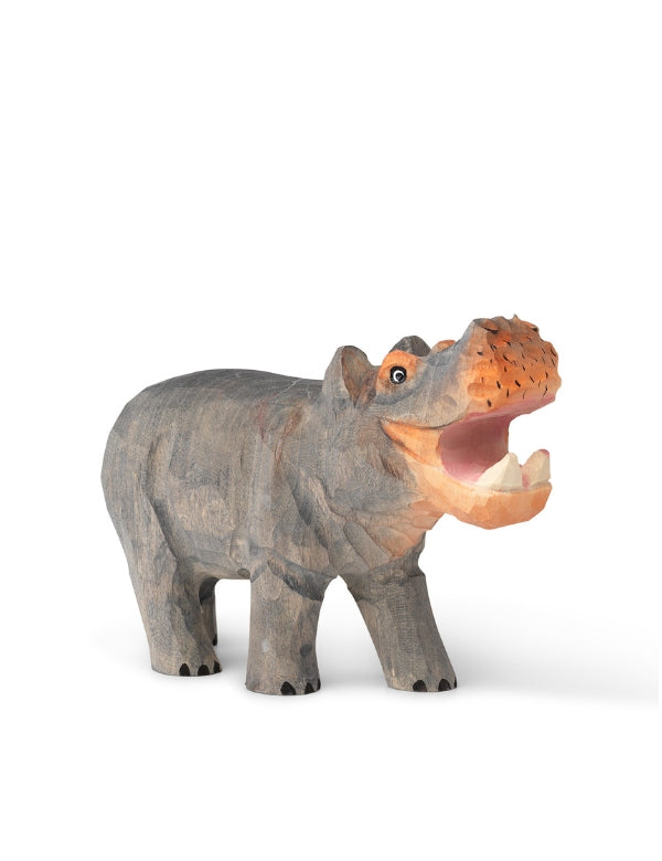 Hand carved hippopotamus