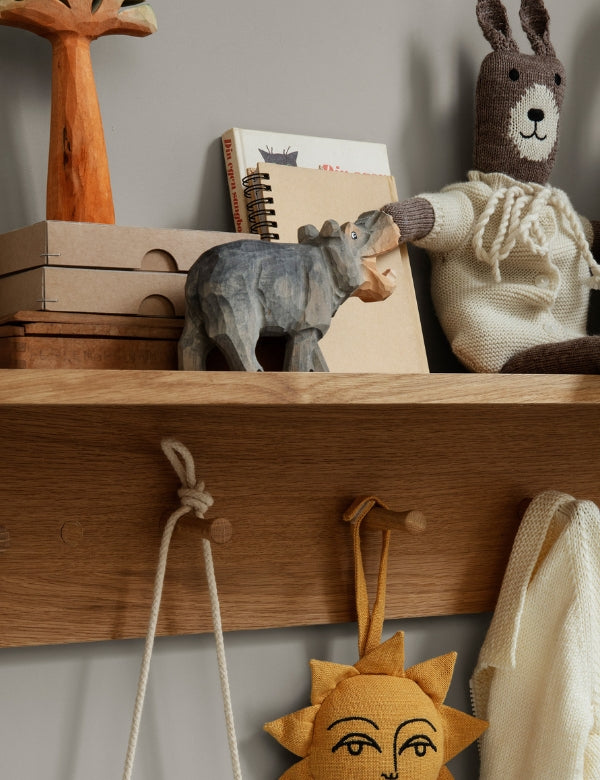 Hand carved hippopotamus