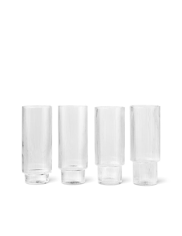 Ripple Long Glasses — Set of 4