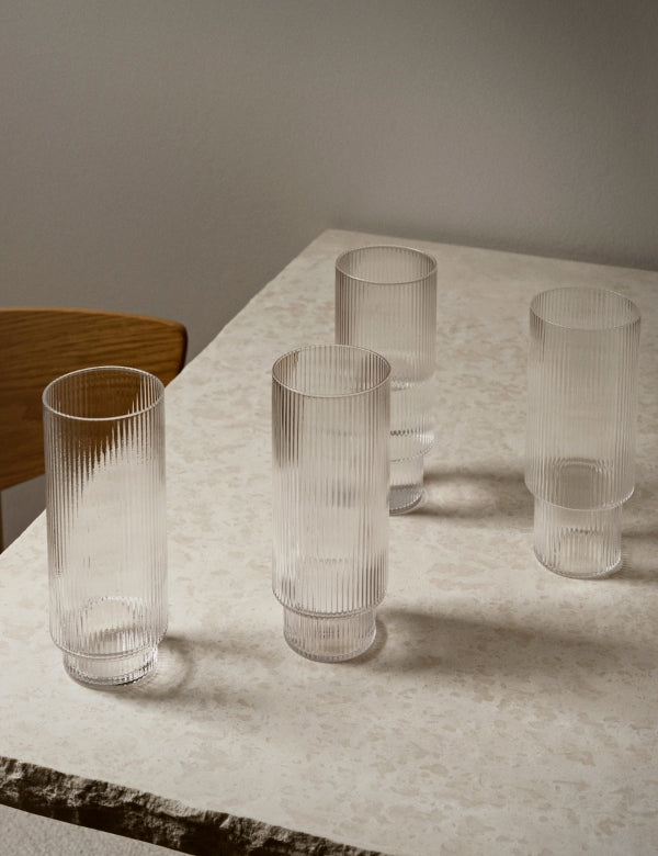 Ripple Long Glasses — Set of 4
