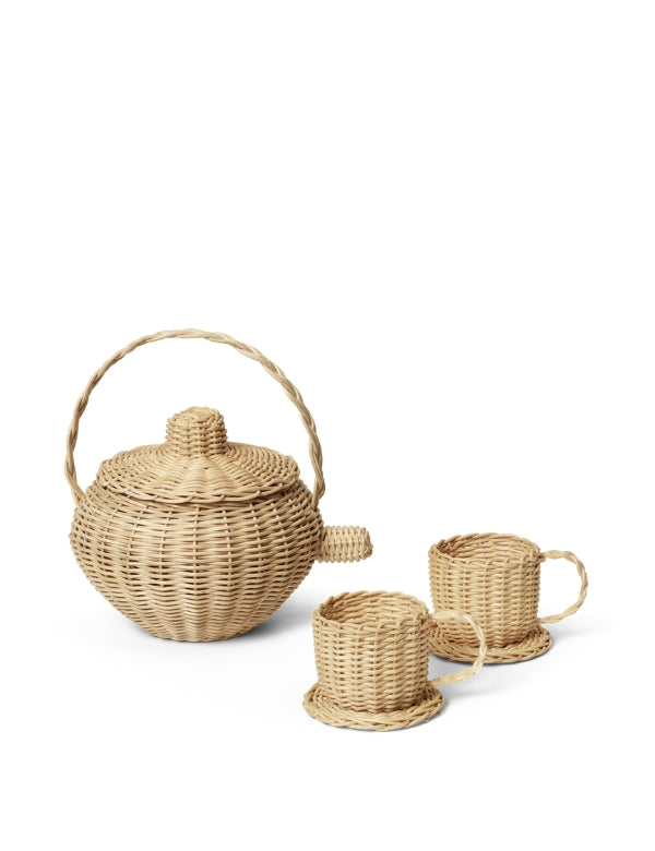 Rattan Tea Set