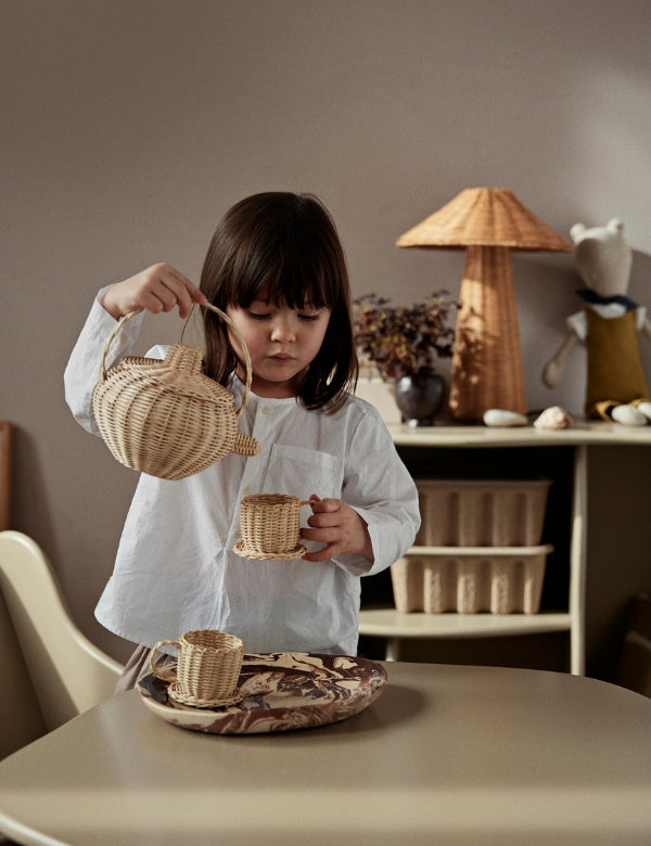 Rattan Tea Set