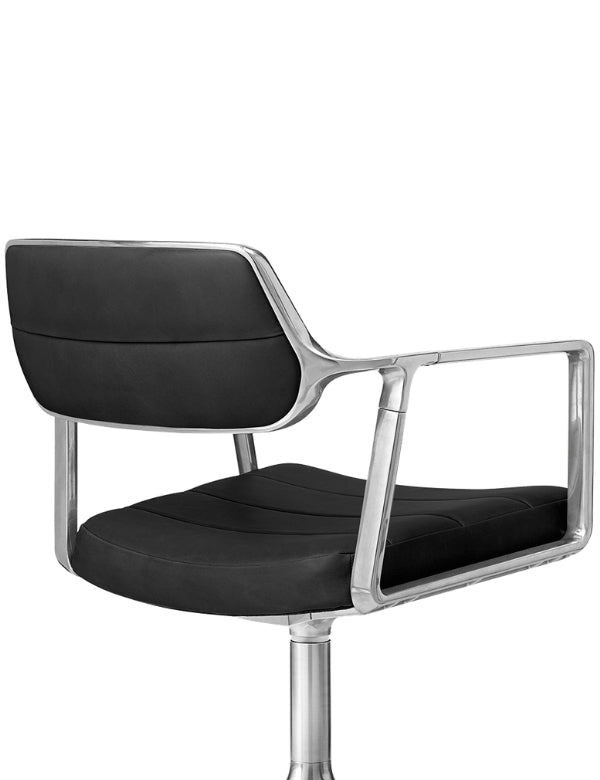 Swivel chair with wheels - Vipp 453 - Black