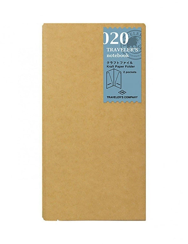 Traveler's Notebook Regular 020 Refill, Kraft Paper Folder