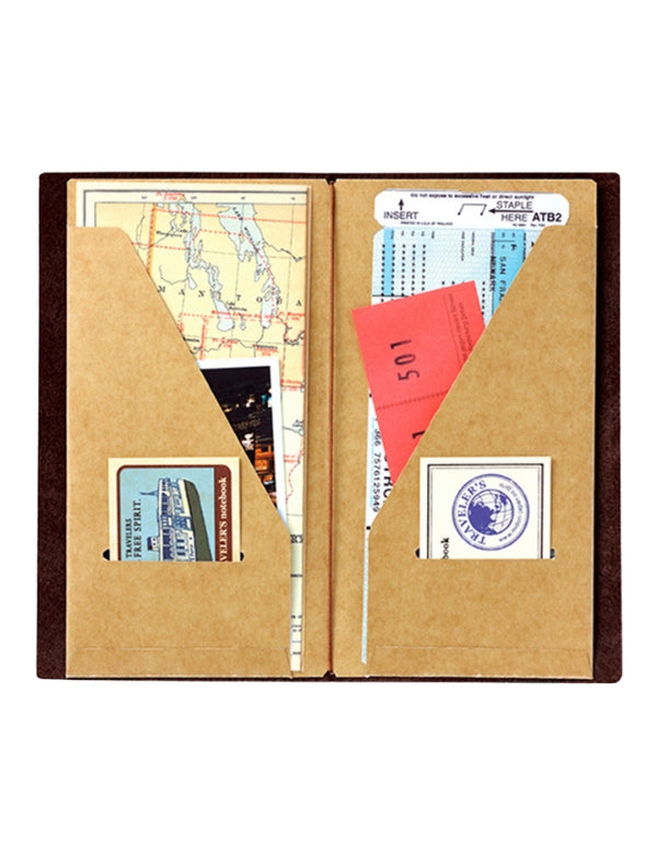 Traveler's Notebook Regular 020 Refill, Kraft Paper Folder