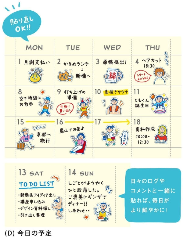 Stickers - Plans for the day