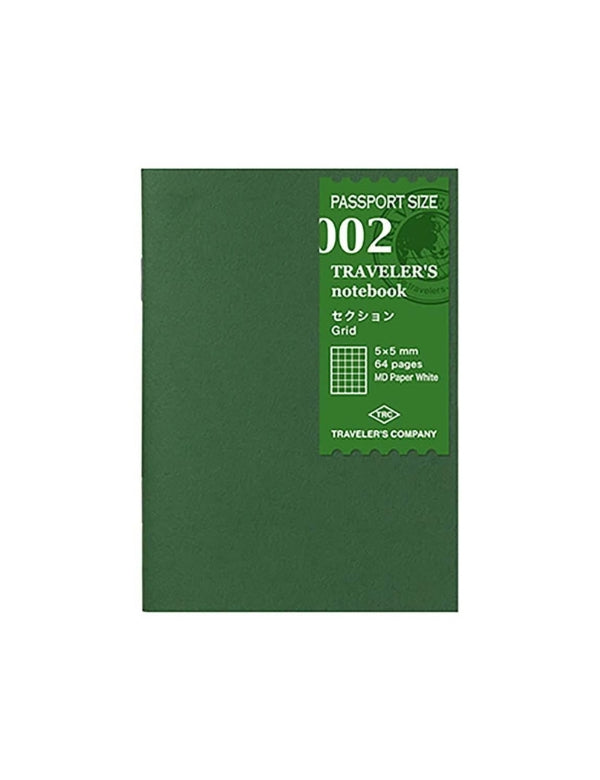 Traveler's Notebook Passport 002 Refill, Squared Notebook