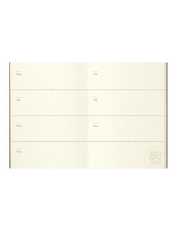 Recarga Traveler's Notebook Passport 007, Diário Livre (Semanal)