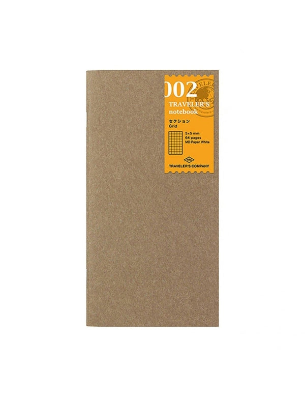 Traveler's Notebook 002 Regular Refill, Squared Notebook