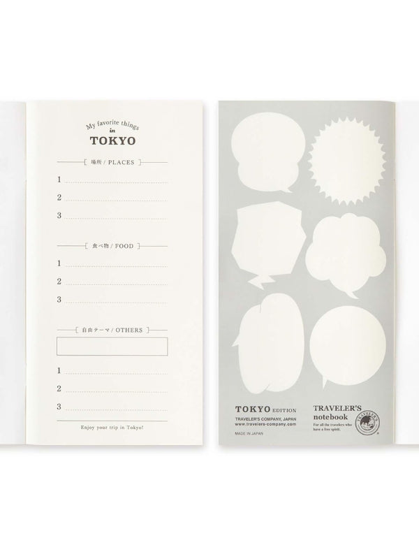 Traveler's Notebook TOKYO Edition Blank Refill