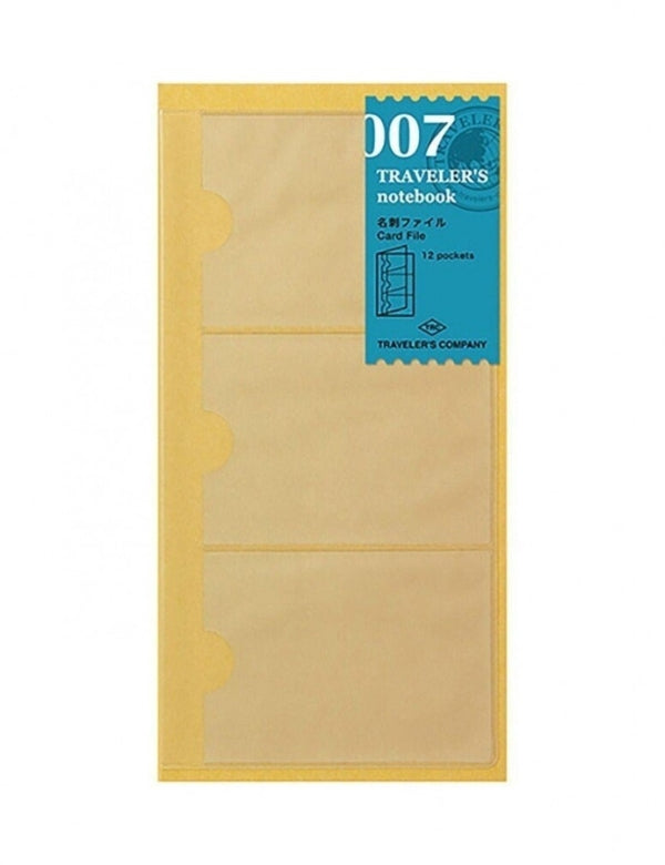 Recarga Traveler's Notebook Regular 007, Ficheiro de cartões