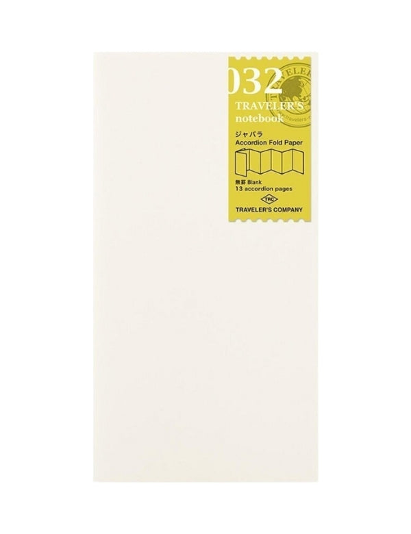 Traveler's Notebook Regular 032 Refill, Accordion Fold Paper