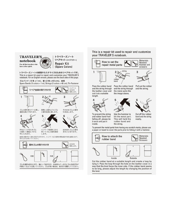 Kit manutenção Traveler's Notebook Regular 010