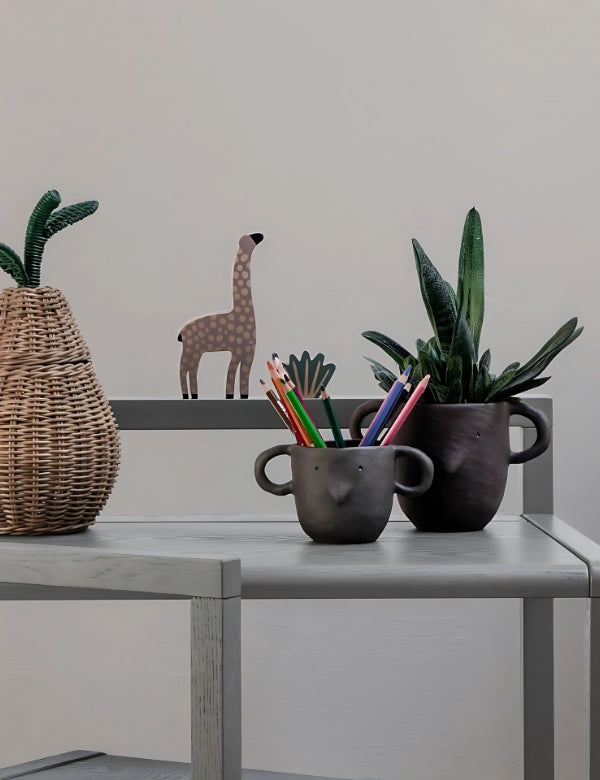 Vaso Mus, Pequeno — Cinza escuro