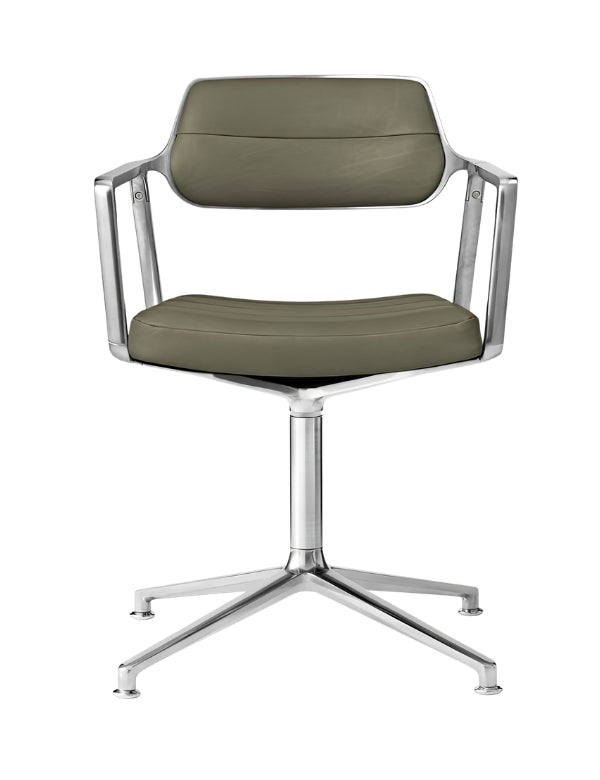 Cadeira Swivel - Vipp 453 Verde s/altura ajustável e s/rodas