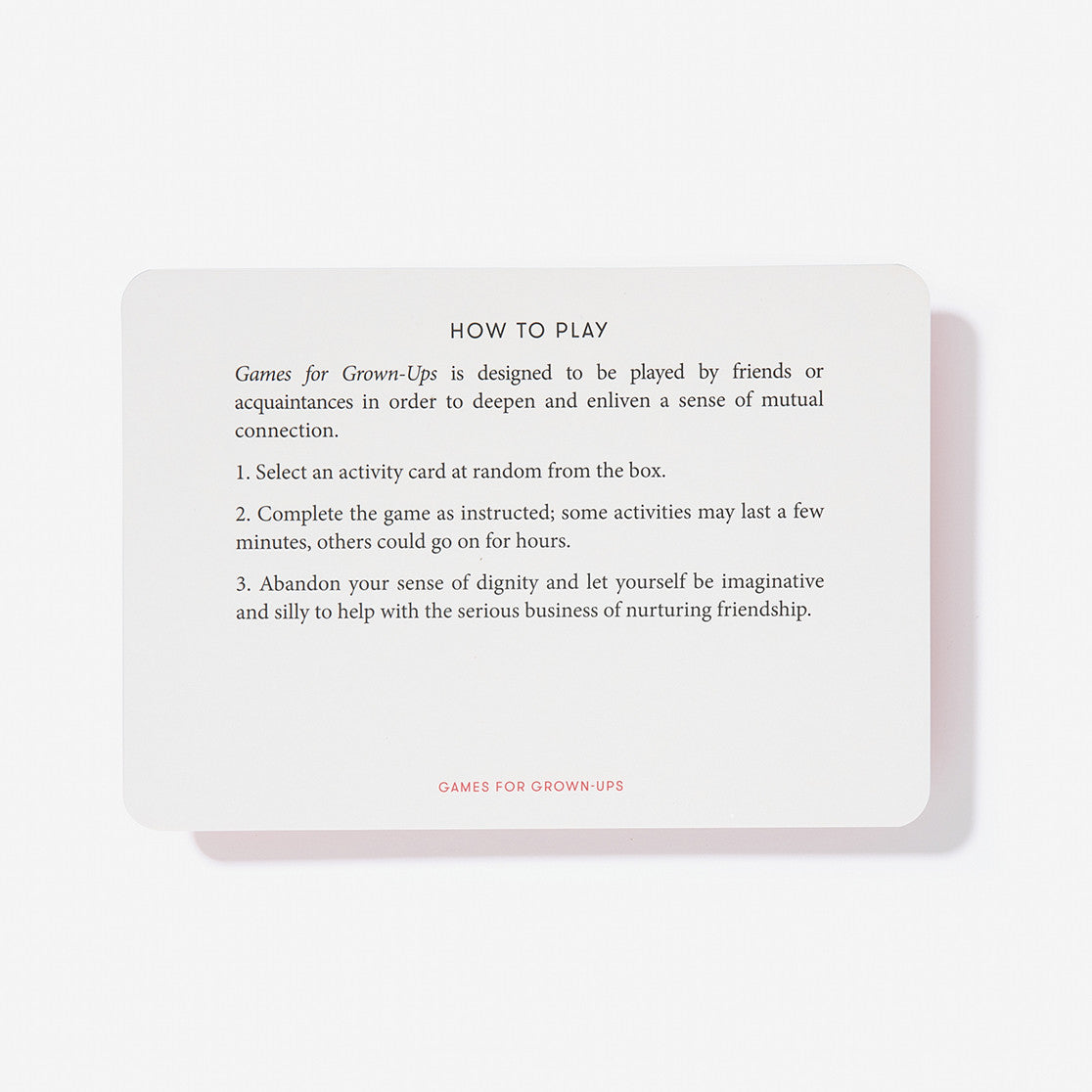 Games for Grown-Ups