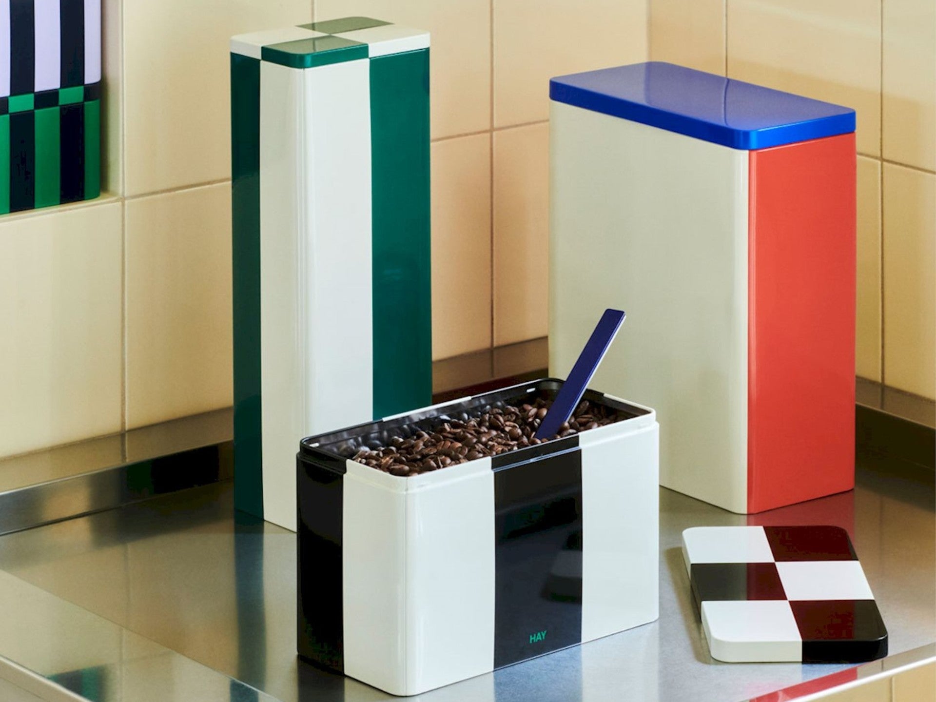 Lata Tin - Verde e azul