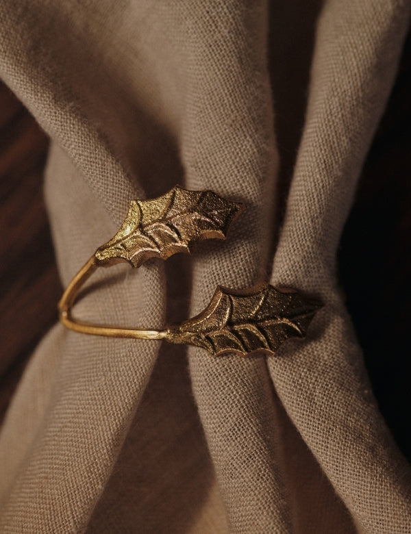 Argolas para guardanapo Holly Leaf - Conjunto de 4