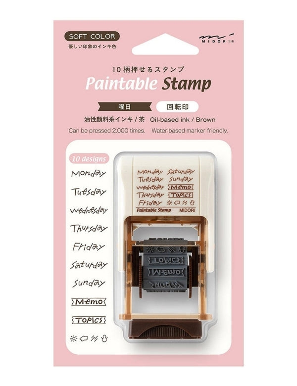 Rotating stamp - Soft Color - Days of the week