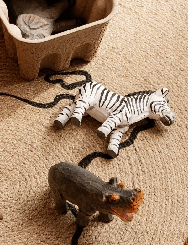 Zebra esculpida à mão
