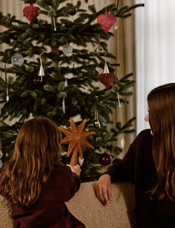 Estrela de Rattan para árvore de Natal