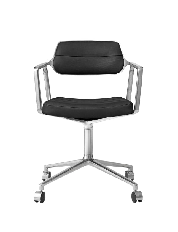 Cadeira Swivel - Vipp453 - Black - c/rodas