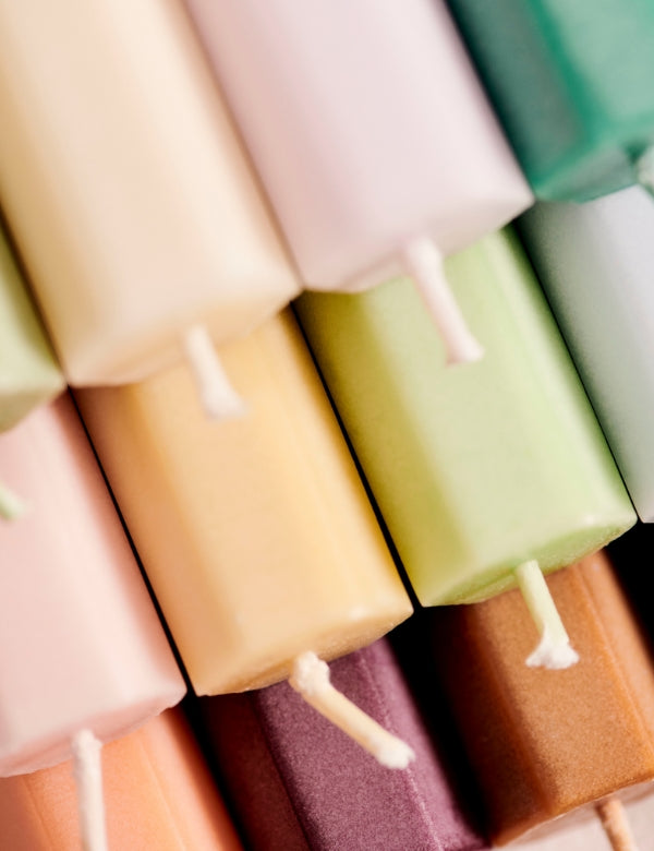 Hexagon Candles - Set of 4 Pastel