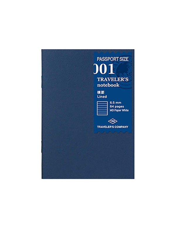 Recarga Traveler's Notebook Passport 001, Caderno Pautado
