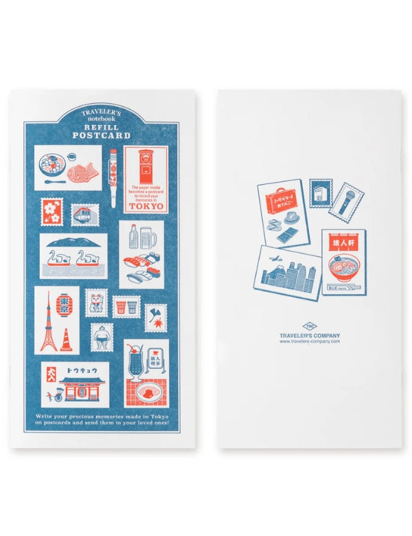 Traveler's Notebook recarga cartão postal da edição TOKYO