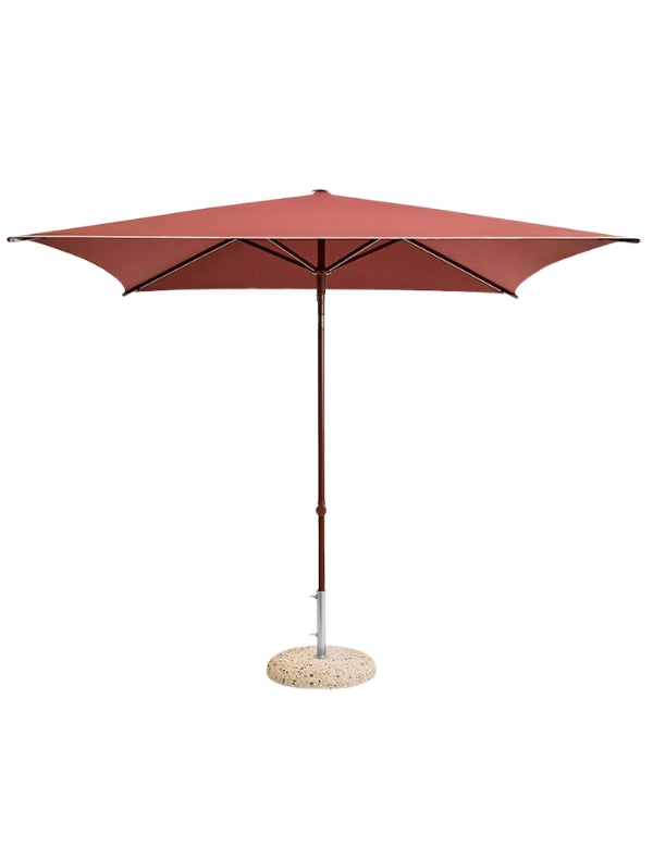 Parasol Terrazza + Base - Branco e Vermelho