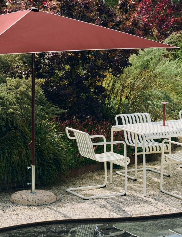 Parasol Terrazza + Base - Branco e Vermelho