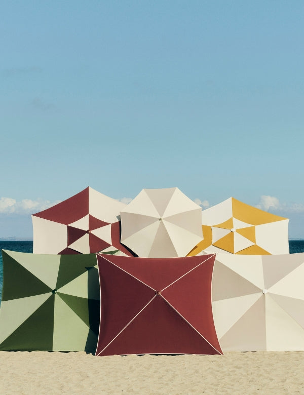 Parasol Terrazza + Base - Branco e Vermelho