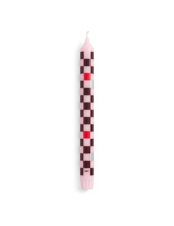Pattern Candles reds and bordeaux- Set of 4