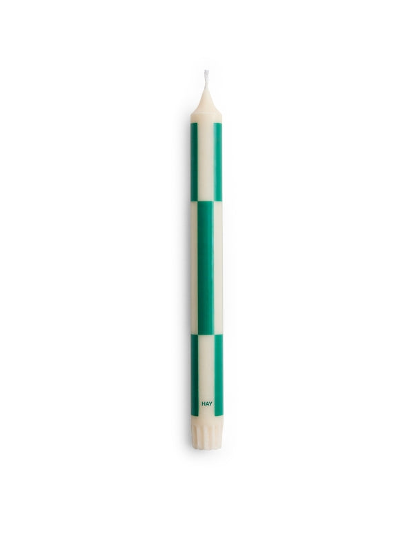 Pattern Candles greens and bordeaux- Set of 4