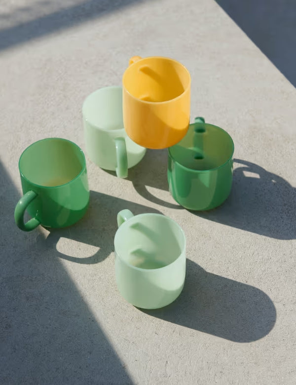 Glass Mugs — Set of Two