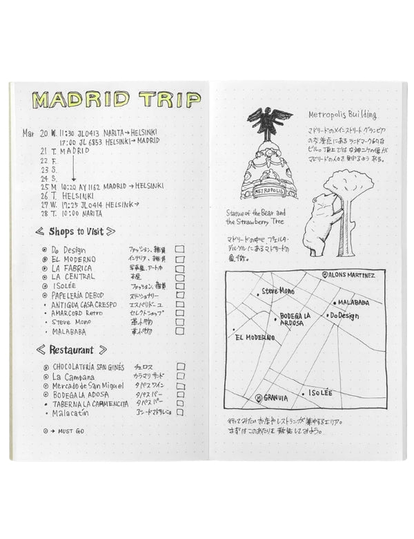 Recarga Traveler's Notebook Regular 026, Caderno Pontilhado